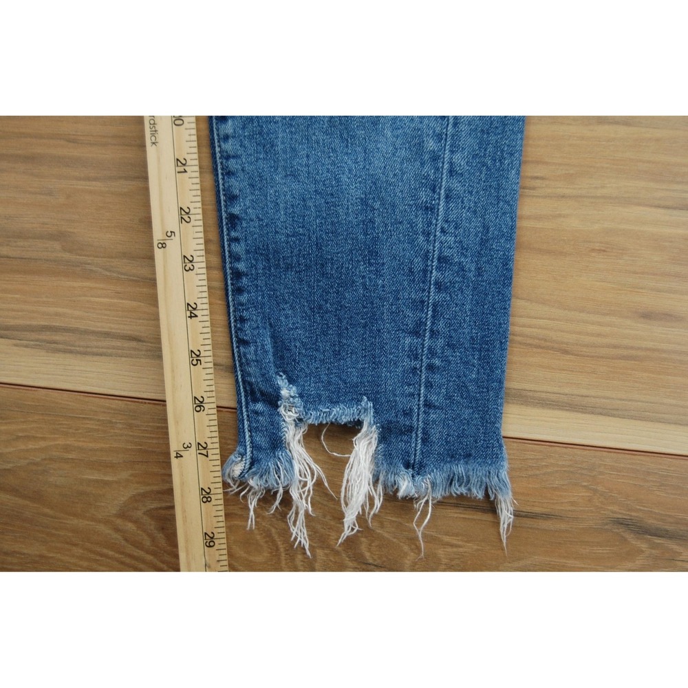 Flying Monkey Jeans‎ Womens 26 Blue High Rise Distressed Raw Hem Ankle F4068 - Picture 12 of 15